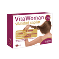 Frasco do Vita Woman Vitalidade Capilar com 60 comprimidos da Eladiet, suplemento para fortalecimento e crescimento saudável dos cabelos.