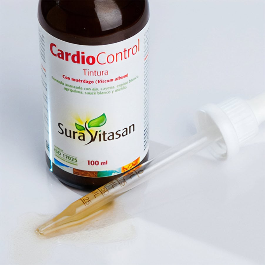 Cardio Control Sura Vitasan em frasco líquido, suplemento alimentar para apoio da saúde cardiovascular e circulação