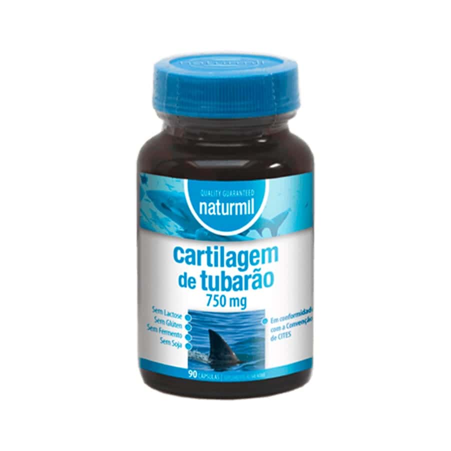 Cartilagem de Tubarão 750 mg 90 Comprimidos Naturmil