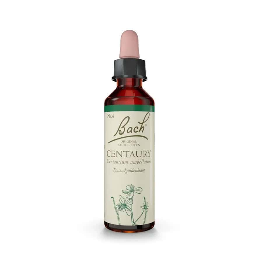 Centaury Floral de Bach Original em frasco de 20 ml, essência floral tradicional para equilíbrio emocional.