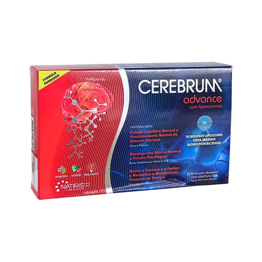 Cerebrum Advance 20 ampolas Natiris suplemento alimentar para memória, concentração e desempenho mental