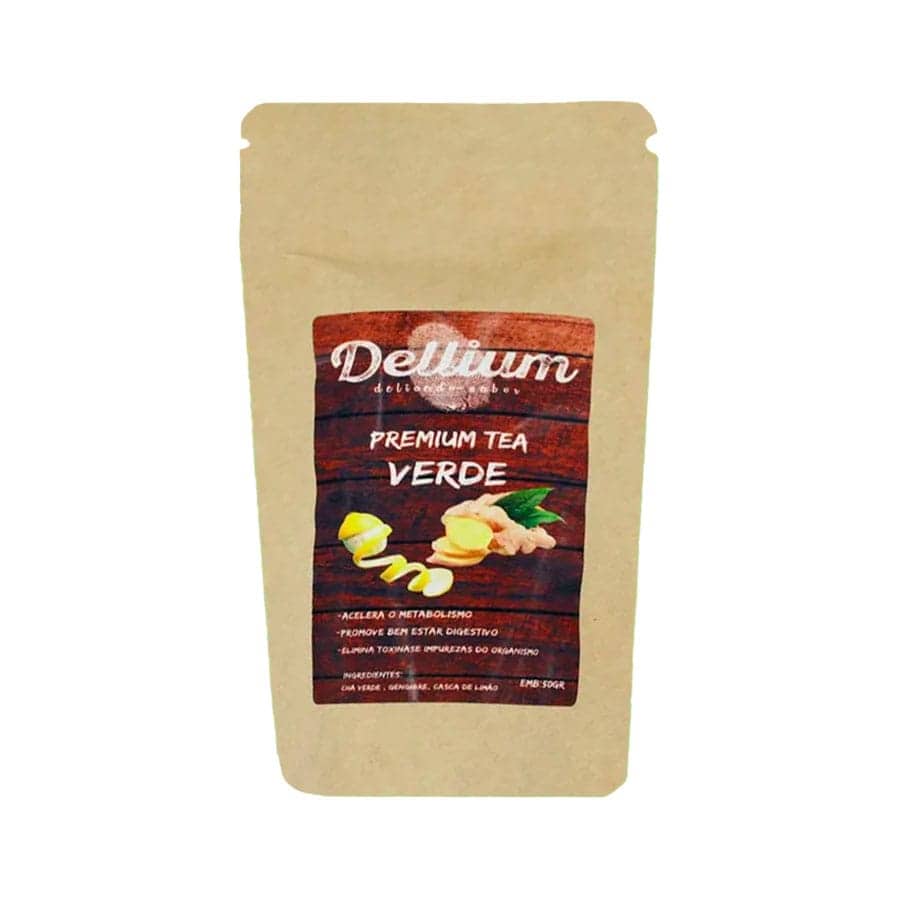 Té verde Supreme de la marca Dellium, 50 g.