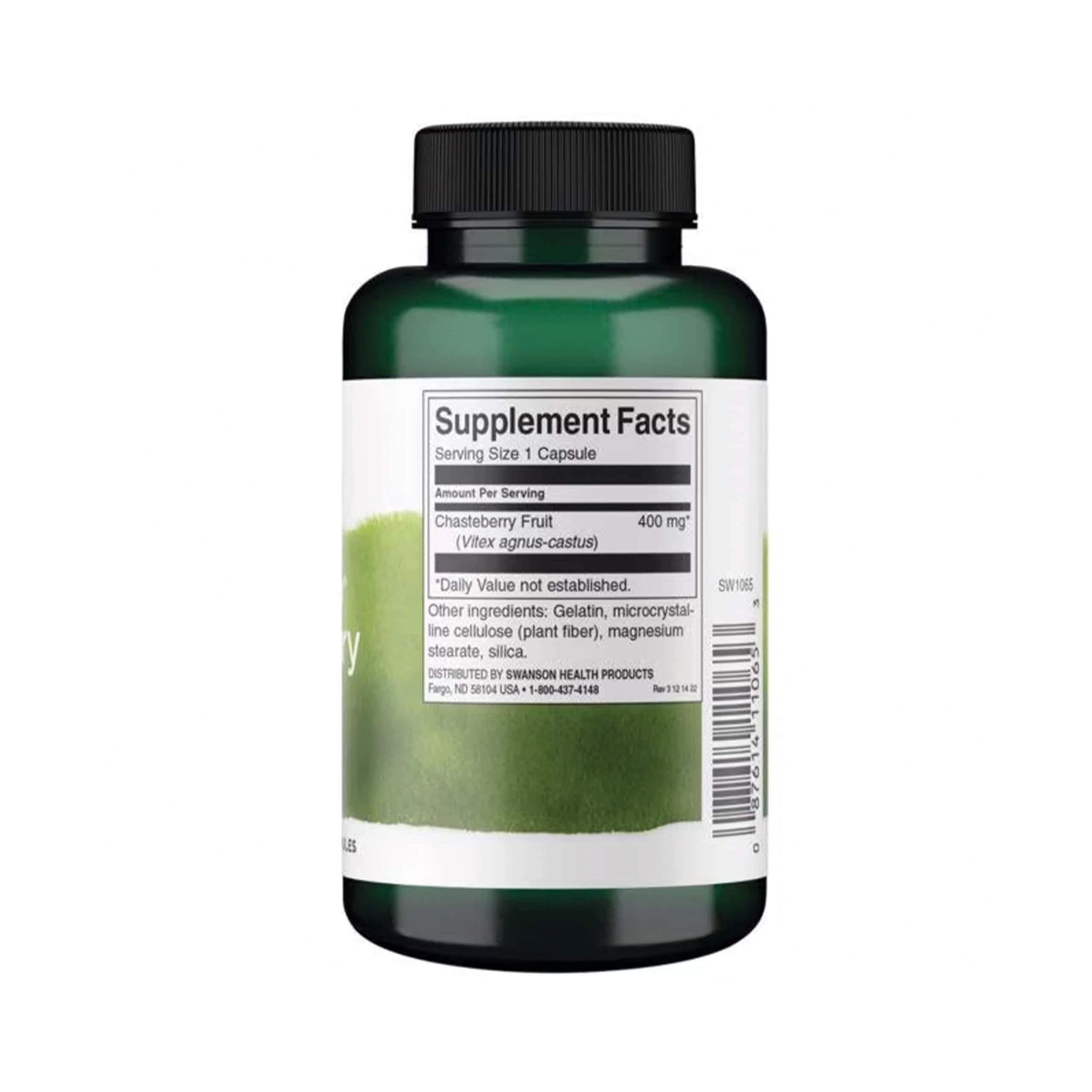Chasteberry Fruit 400mg 120 Cápsulas Swanson
