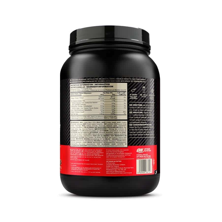 Whey Gold Standard Chocolate e Avelã 896gr Optimum Nutrition