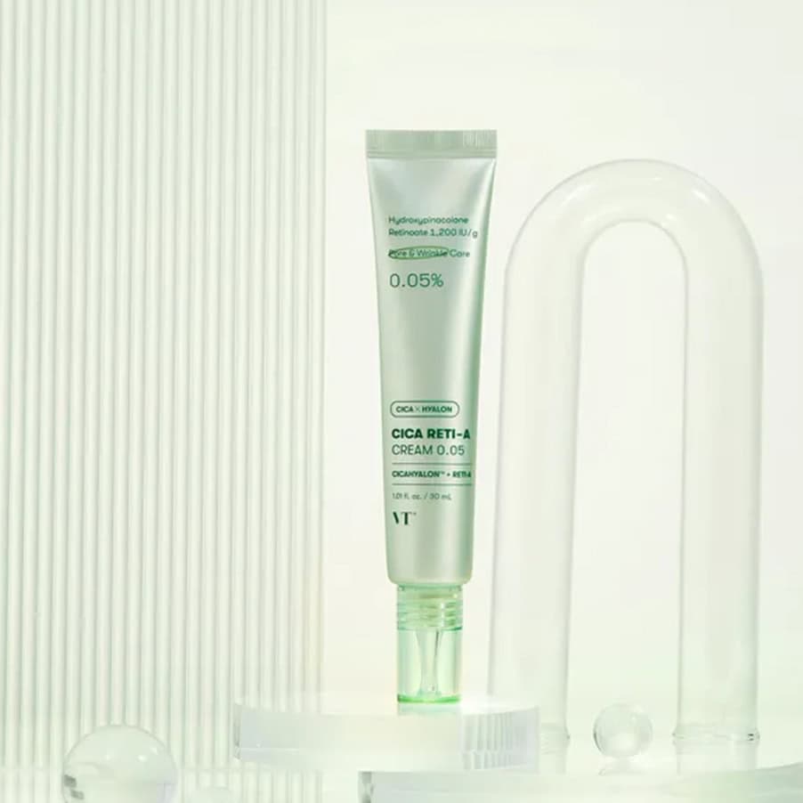 creme facial vt cosmetics cica reti-a com retinol em bisnaga de 30ml para suavizar rugas e acalmar a pele