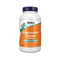 Citrato de Magnésio 200mg da Now Foods, suplemento de magnésio em comprimidos.