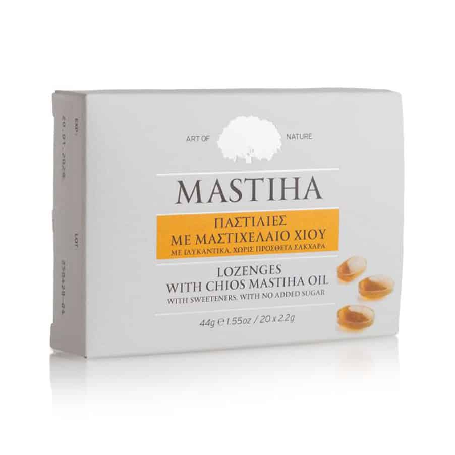 Mastiha de Chios 20 pastilhas Art of Nature sem açúcar para cuidado oral diário