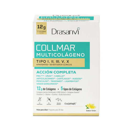 Collagen multicollagen tipos I II III V X 260 g Drasanvi en polvo