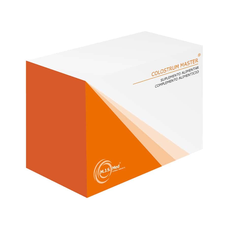 Colostrum Master 60 cápsulas MJS Med em frasco, suplemento de colostro para reforço imunitário e proteção digestiva.
