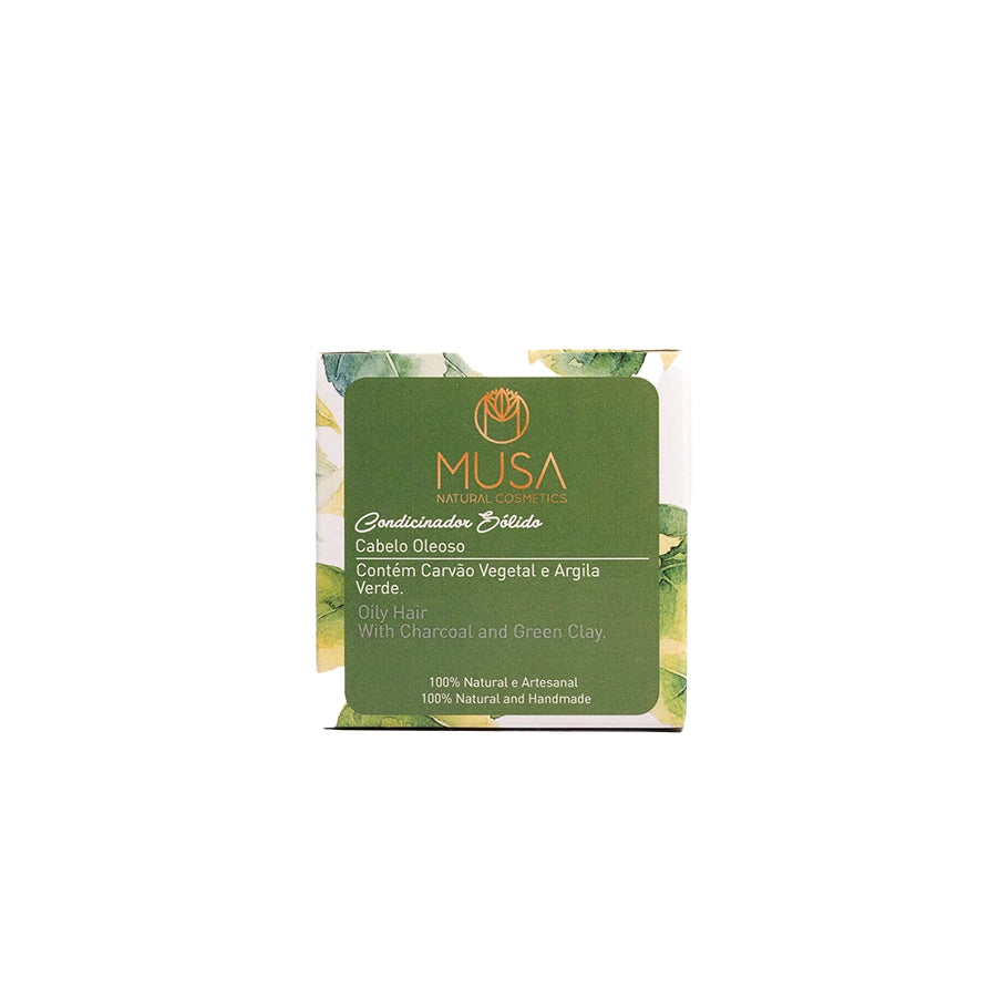 Condicionador Sólido para Cabelo Oleoso 40gr Musa Natural Cosmetics, cuidado capilar em formato sólido para hidratar sem pesar.