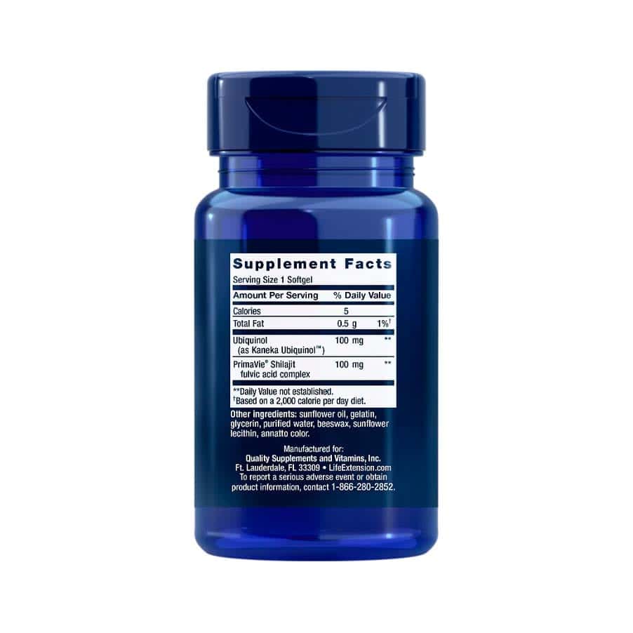 Super Ubiquinol CoQ10 100mg 60 cápsulas Life Extension