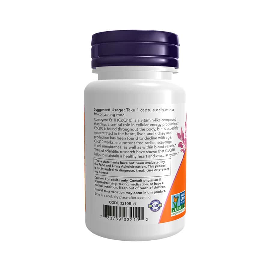 Coenzima Q10 100mg + Bagas de Espinheiro 90 Cápsulas Now Foods