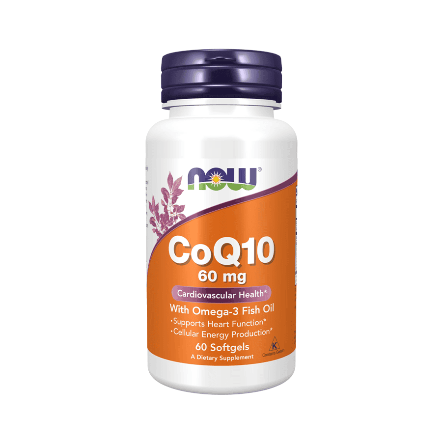 Coenzima Q10 + Ómega 3 60mg 60 Cápsulas Now Foods