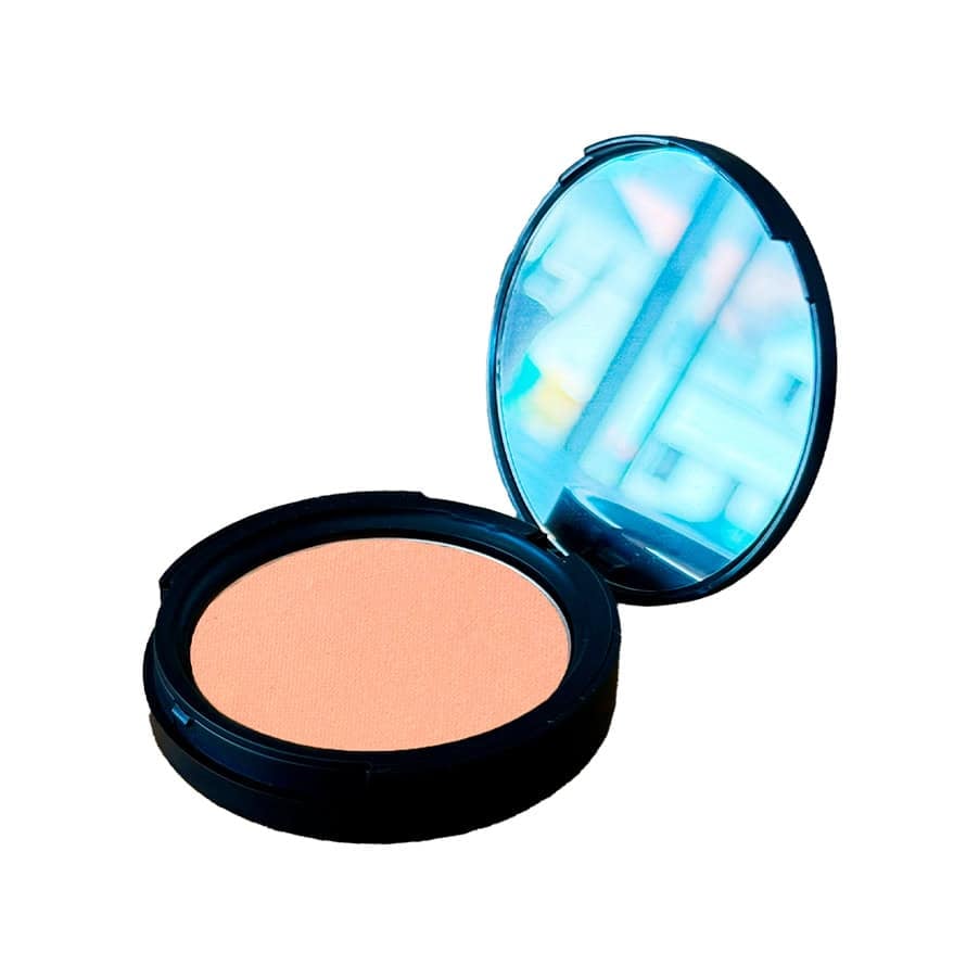 Estojo de Blush Compacto Coral 10g da Geoderm, maquilhagem natural com acabamento radiante.