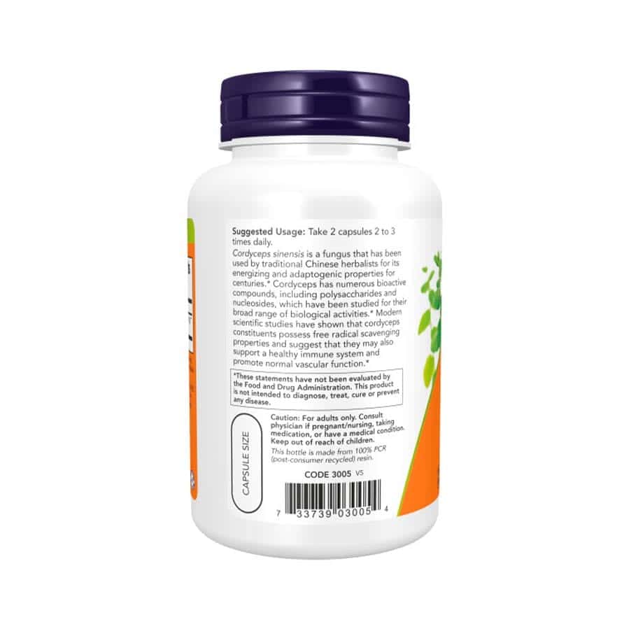 Cordyceps 750mg 90 cápsulas Now Foods