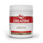 Envase de 300 g de monohidrato de creatina Vitafor en polvo, un suplemento nutricional para aumentar la fuerza, la energía y la masa muscular.