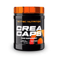 Crea Caps 250 Cápsulas da Scitec Nutrition em embalagem, suplemento de creatina em cápsulas para nutrição desportiva