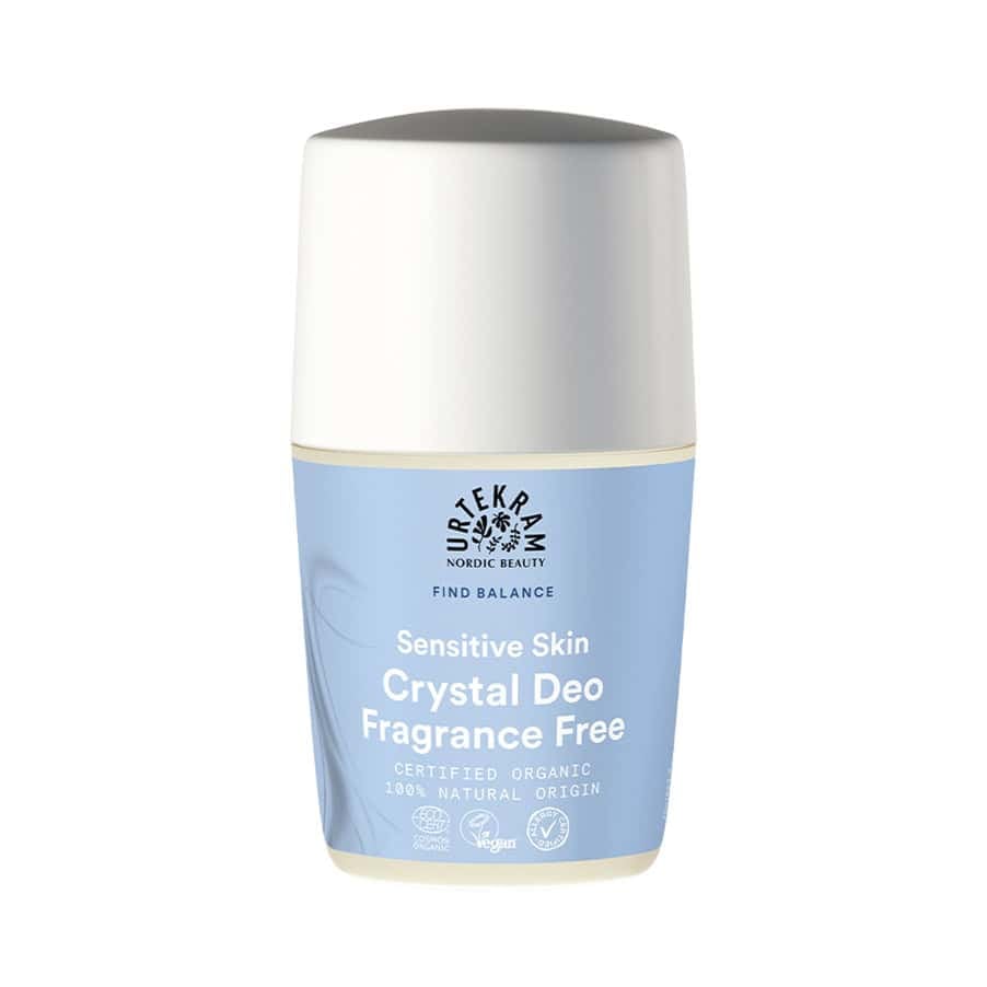 Desodorizante Roll-On Sem Fragrância para Pele Sensível 50ml da Urtekram em embalagem roll-on.