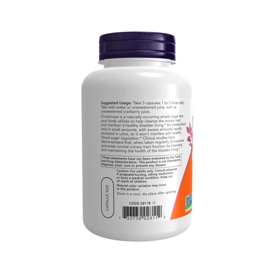 D Mannose 500mg 120 Cápsulas Now Foods