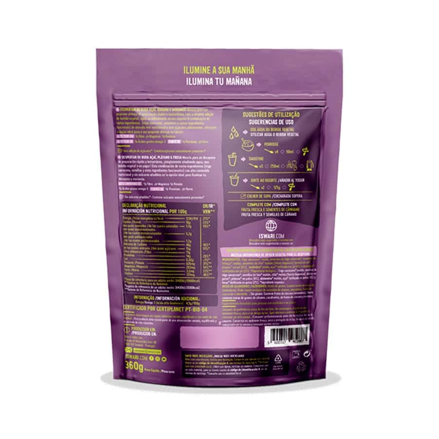 Despertar de Buda Açaí, Banana e Morango 360gr Iswari