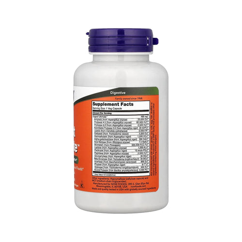 Digest Ultimate 120 Cápsulas Now Foods suplemento alimentar com complexo de enzimas digestivas