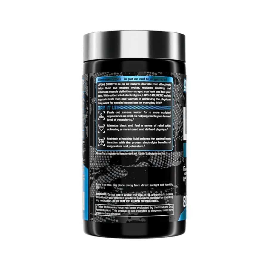 Diurético natural de ação rápida que auxilia na eliminação do excesso de água corporal, reduzindo o inchaço e melhorando a definição muscular. Contém extratos de plantas e minerais que promovem a eliminação de líquidos sem comprometer o equilíbrio eletrolítico."