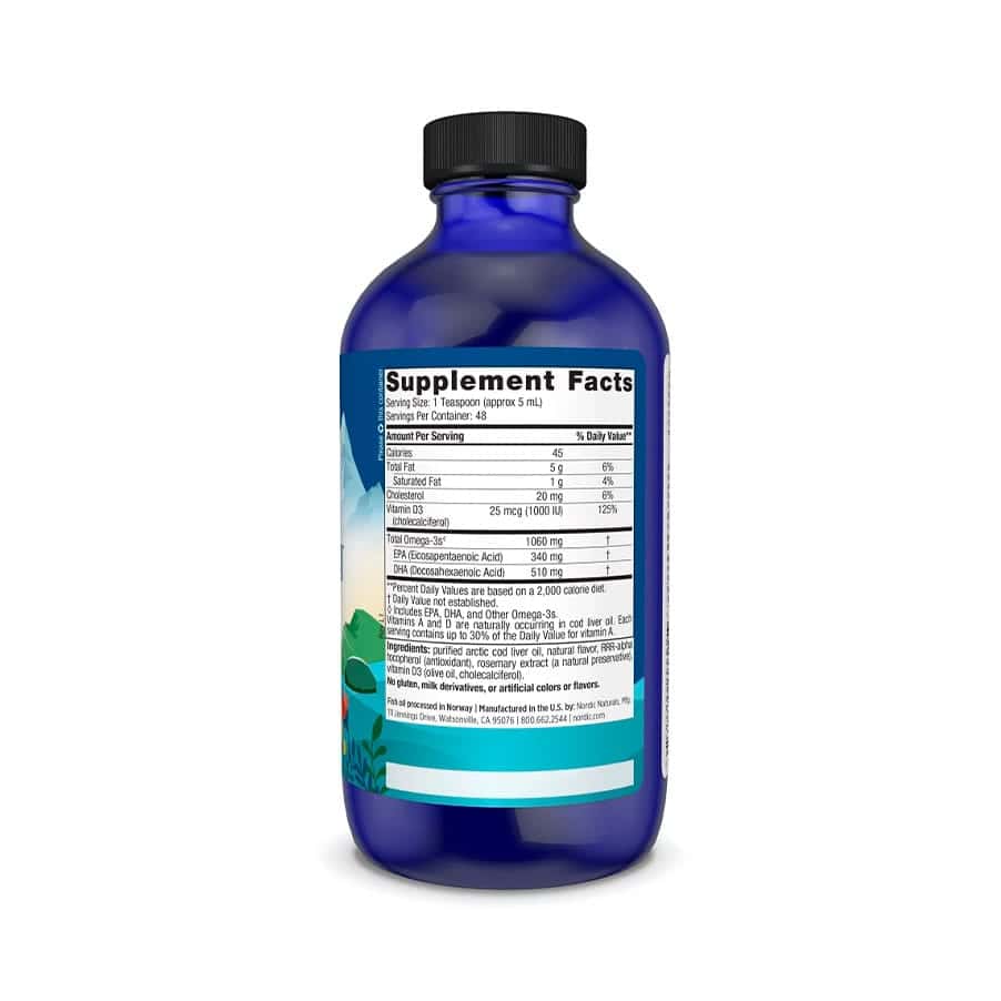 Arctic-D Óleo de Fígado de Bacalhau 237ml Nordic Naturals