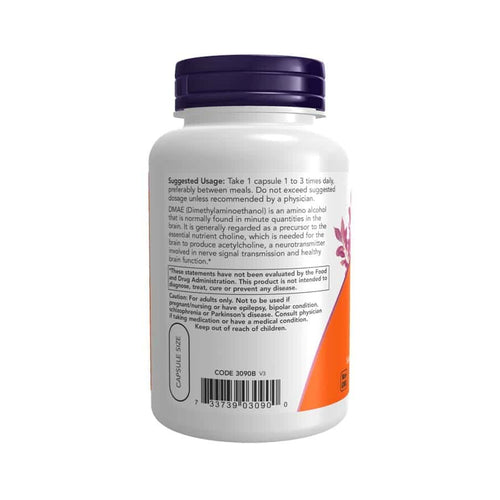 DMAE 250 mg, 100 cápsulas, Now Foods
