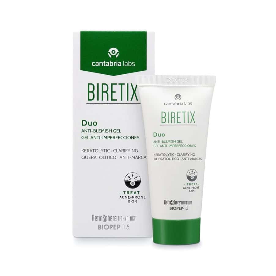 Biretix Duo gel anti-imperfeições 30ml Cantabria Labs para pele oleosa e acneica