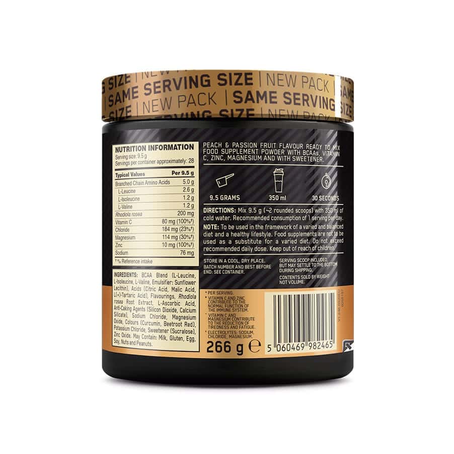 Gold Standard BCAA Pêssego e Maracujá 266gr Optimum Nutrition