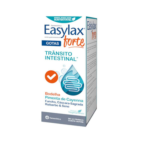 Easylax Forte Gotas, frasco de 30 ml de Farmodiética, una solución natural para el bienestar intestinal.