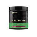 Polvo electrolítico con sabor a frutos del bosque de Optimum Nutrition en un envase de 264 g para la hidratación y la reposición de minerales.