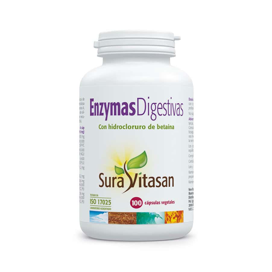 Enzymas digestivas Sura Vitasan em cápsulas para apoio da digestão e absorção de nutrientes