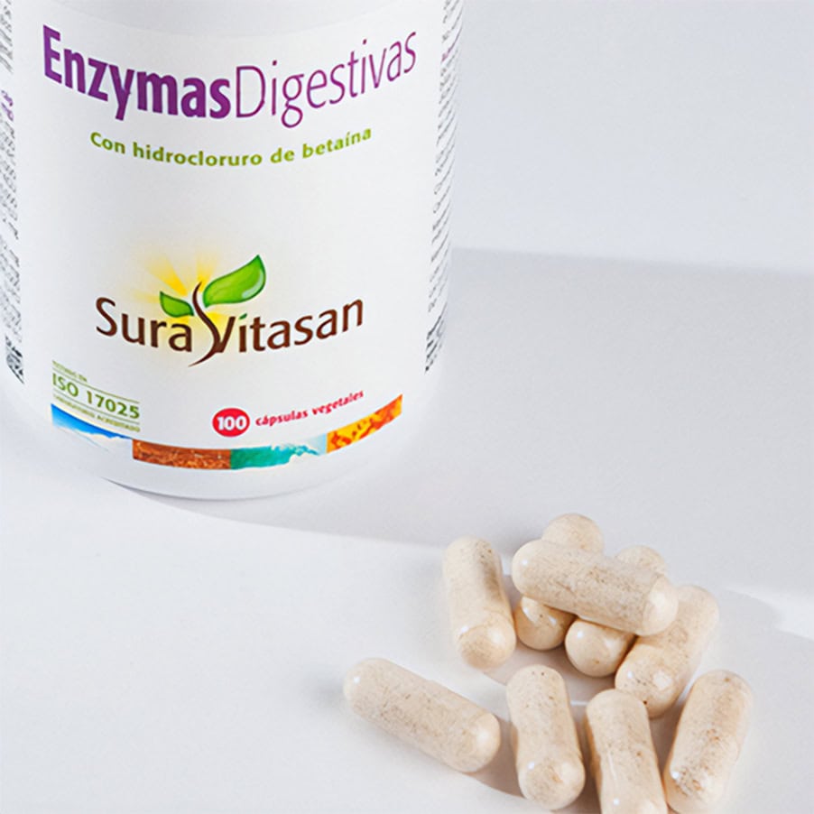 Enzymas Digestivas 100 Cápsulas Sura Vitasan