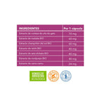 El frasco de Mico Neo DEF de NeoVital Health, que contiene 60 cápsulas, es un suplemento con hongos medicinales para reforzar el sistema inmunológico y brindar protección natural.