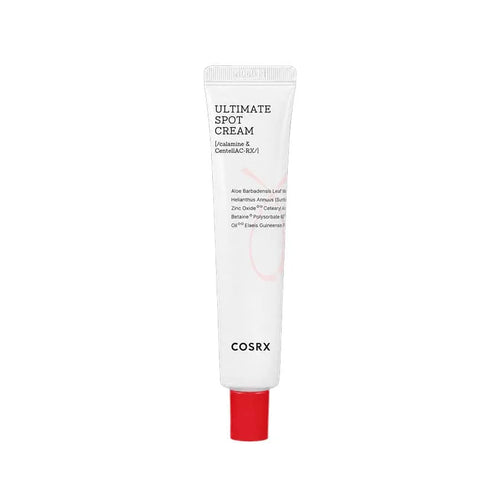 Ultimate Spot Cream da Cosrx é um creme de cuidado localizado, desenvolvido para integrar rotinas de cuidado da pele com tendência a imperfeições.