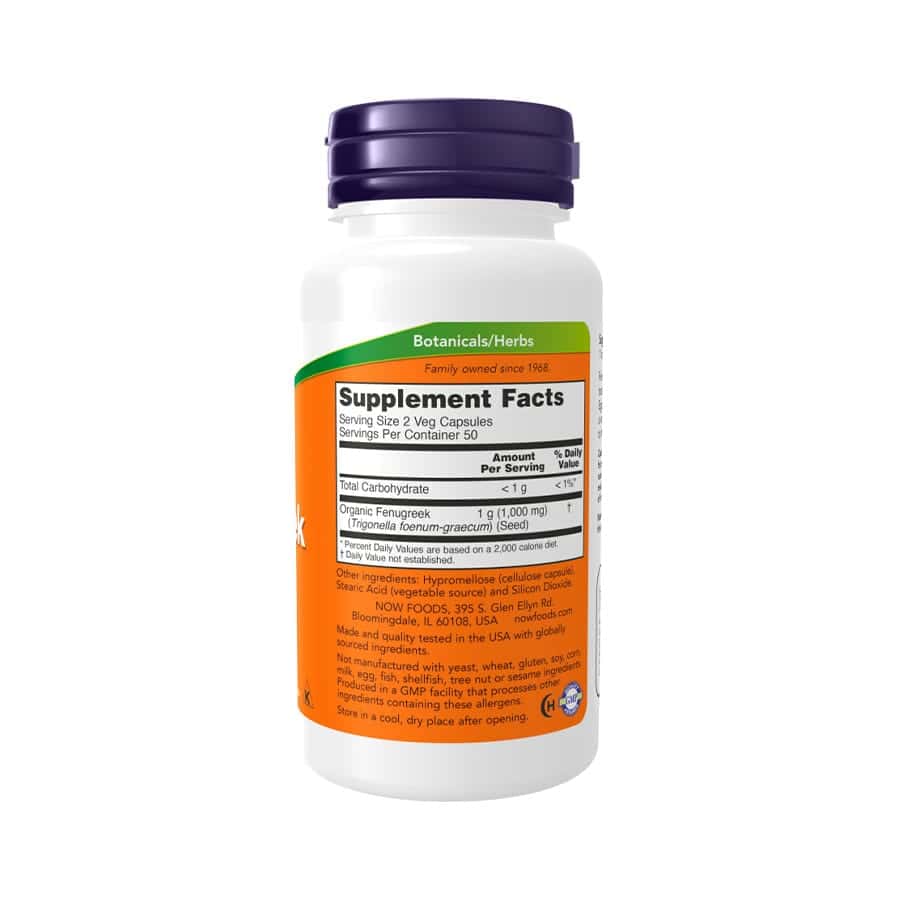 Fenugreek 500mg 100 Cápsulas Now Foods