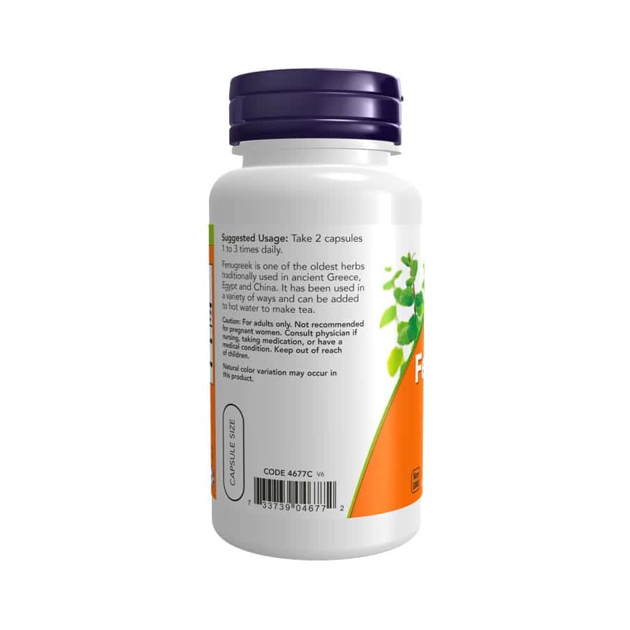 Fenugreek 500mg 100 Cápsulas Now Foods