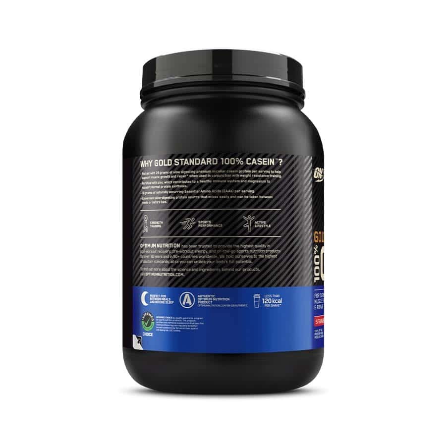 Gold Standard 100% Casein Morango 924gr Optimum Nutrition