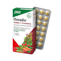 Embalagem do Floradix com 84 comprimidos da Salus, suplemento de ferro natural para combater a fadiga e promover vitalidade.