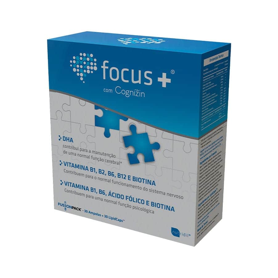 Focus + Cognizin Fusion Pack 30 Ampolas + 30 Lipid Caps Nutridil