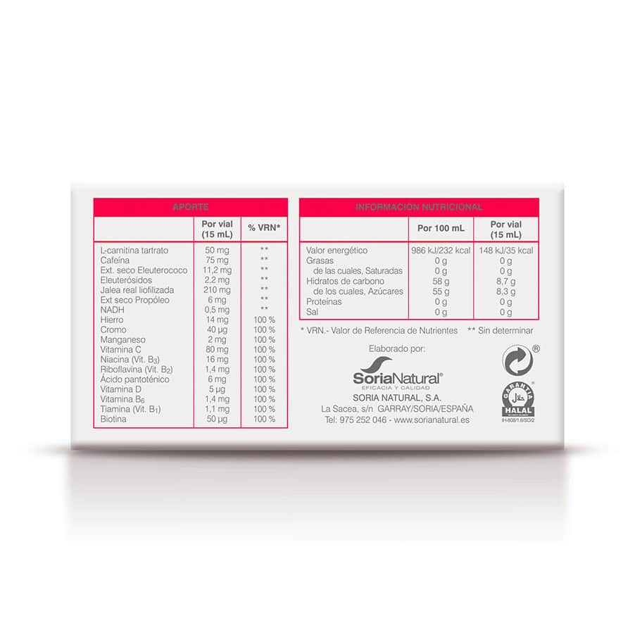 Fostprint Plus, envase de 20 ampollas de 15 ml de Soria Natural, es un suplemento energético para una mayor vitalidad y rendimiento físico.