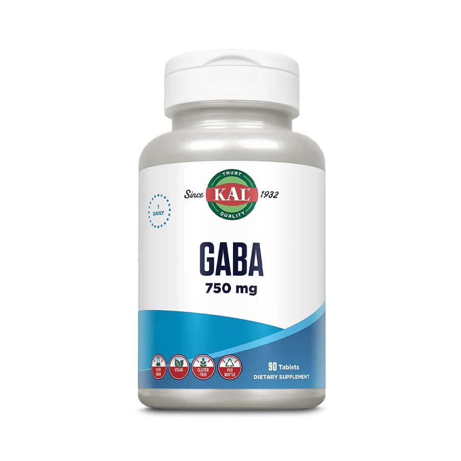 O Gaba 750mg 90 Comprimidos Kal&nbsp;é um suplemento alimentar que fornece 750 mg de ácido gama-aminobutírico (GABA)