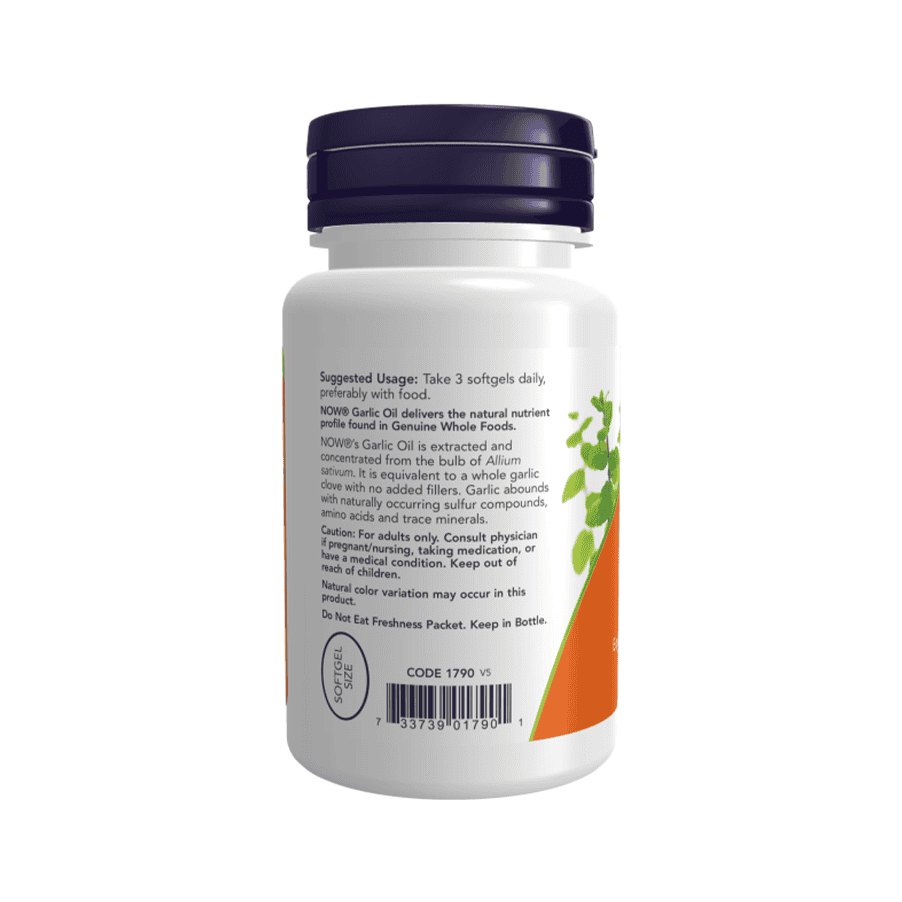 Garlic Oil 1500 Mg 100 Cápsulas Now Foods