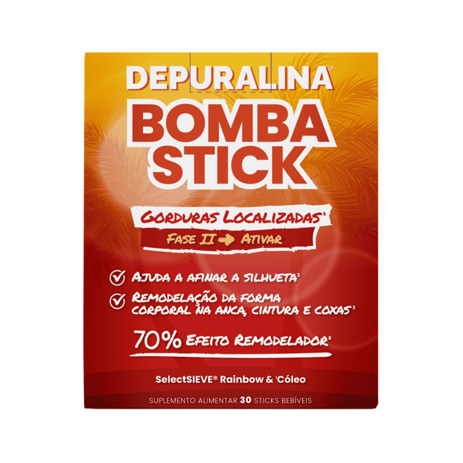 Depuralina Bombastick, 30 sobres de suplemento líquido, indicado para favorecer la quema de grasas y el control del peso.