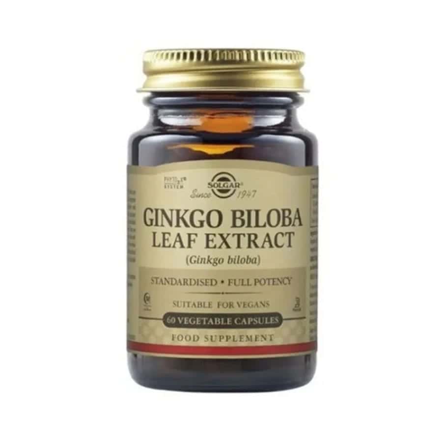 Extrato de Folha de Ginkgo Biloba 60 Cápsulas Solgar