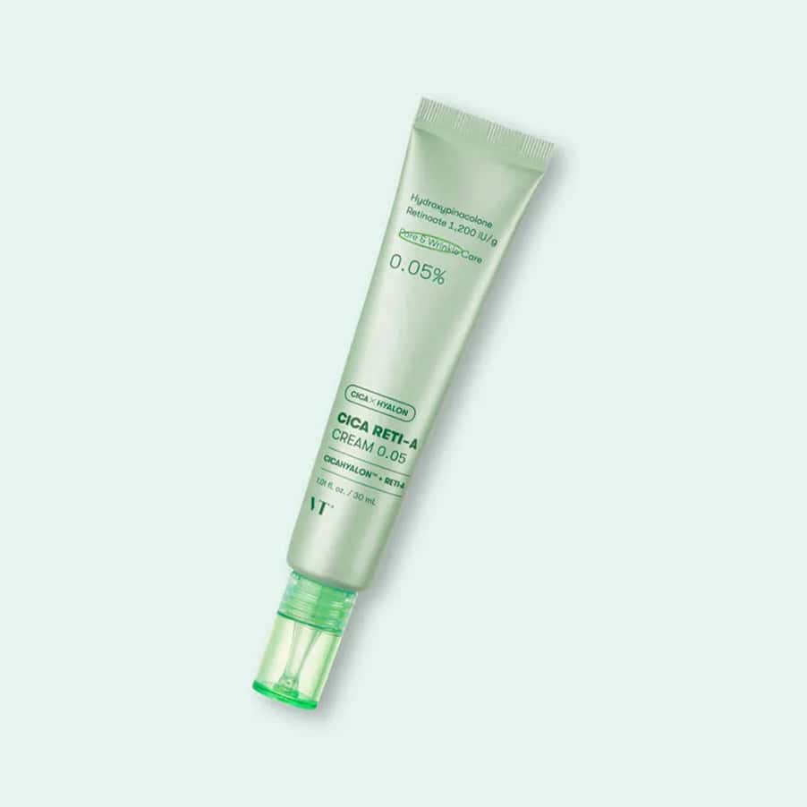 creme facial vt cosmetics cica reti-a com retinol em bisnaga de 30ml para suavizar rugas e acalmar a pele