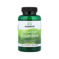 Guaraná 500 mg Swanson em cápsulas, frasco com 100 cápsulas para apoio à energia, foco e desempenho físico