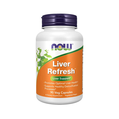 Liver Refresh 90 cápsulas Now Foods, un complemento alimenticio con extractos de plantas para favorecer la función hepática.