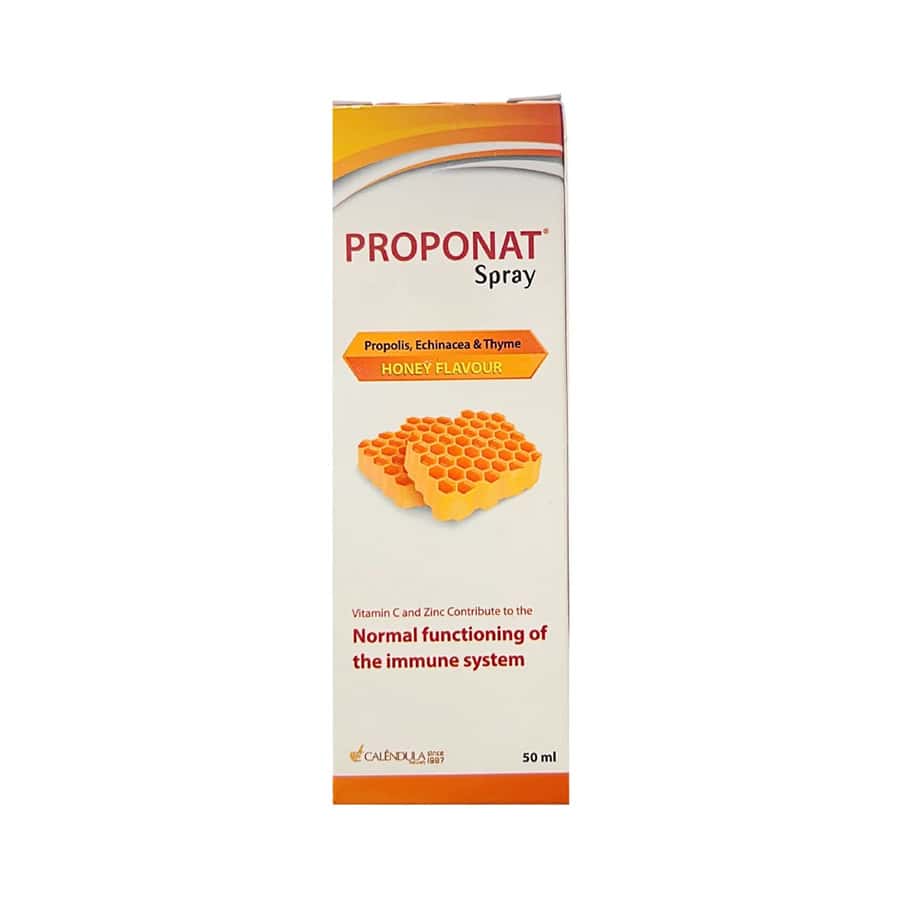 proponat spray 50ml calendula para garganta e cavidade oral com propolis